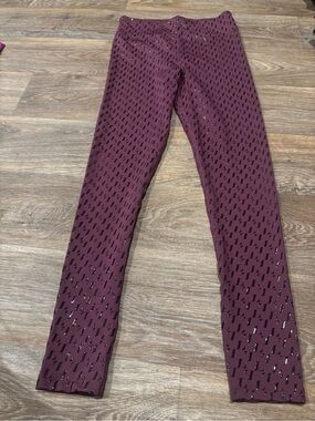 Lunalae Sticky Grip Activewear Leggings Purple Pole Fitness Aerial Wear Sz 8